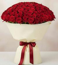 Букет 101 Красная роза Милано в Сельцо Ленинградская область