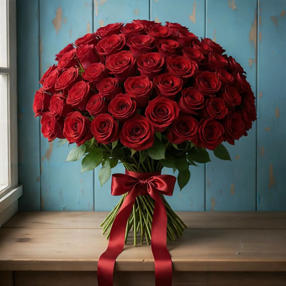 Букет Красные розы Блэк Меджик в Сельцо Ленинградская область