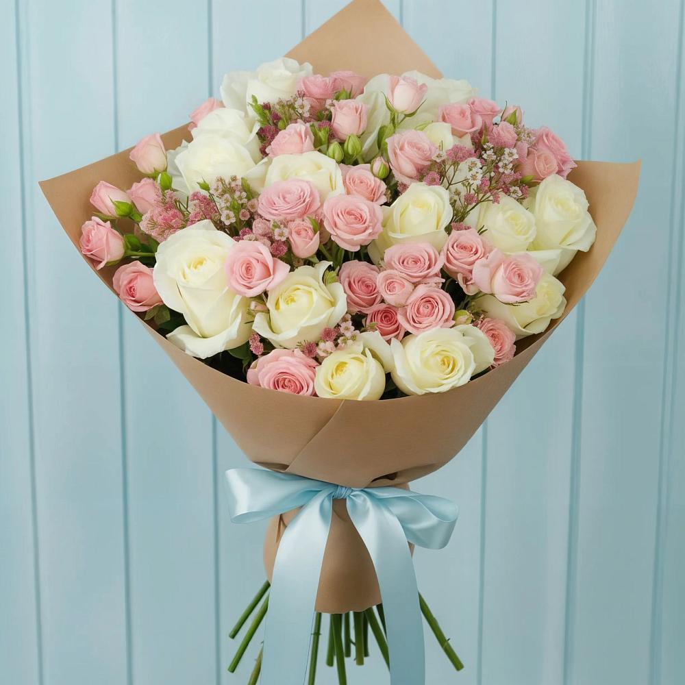 Букет цветов из: Розы в Сельцо Ленинградская область