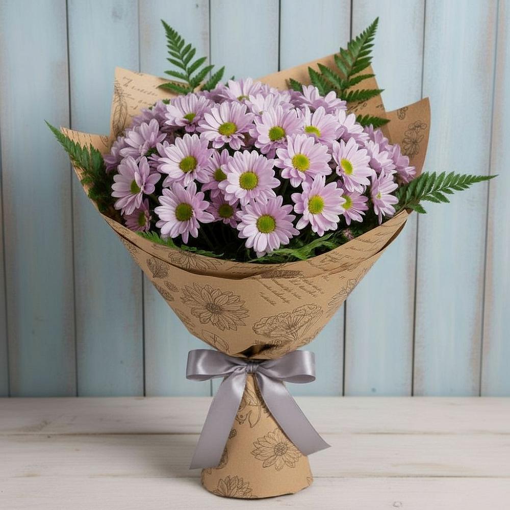 Букет цветов из: Хризантемы в Сельцо Ленинградская область