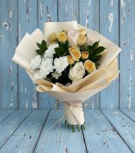 Букет цветов из:  Розы и Хризантемы в Сельцо Ленинградская область