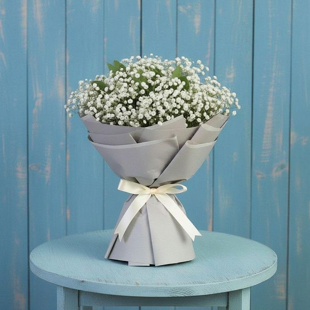 Букет цветов из: Гипсофила в Сельцо Ленинградская область