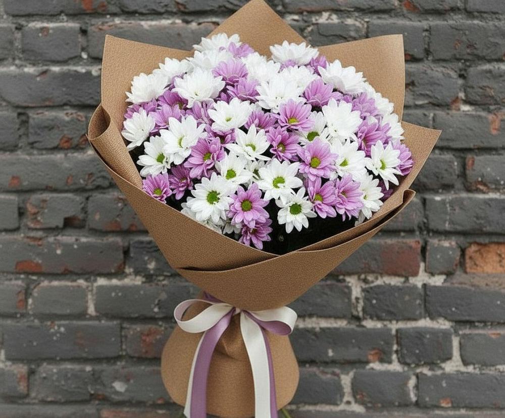 Букет цветов из: Хризантемы в Сельцо Ленинградская область