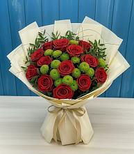 Букет цветов из:  Розы и Хризантемы в Сельцо Ленинградская область