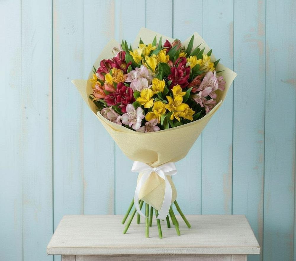 Букет цветов из: Альстромерии в Сельцо Ленинградская область