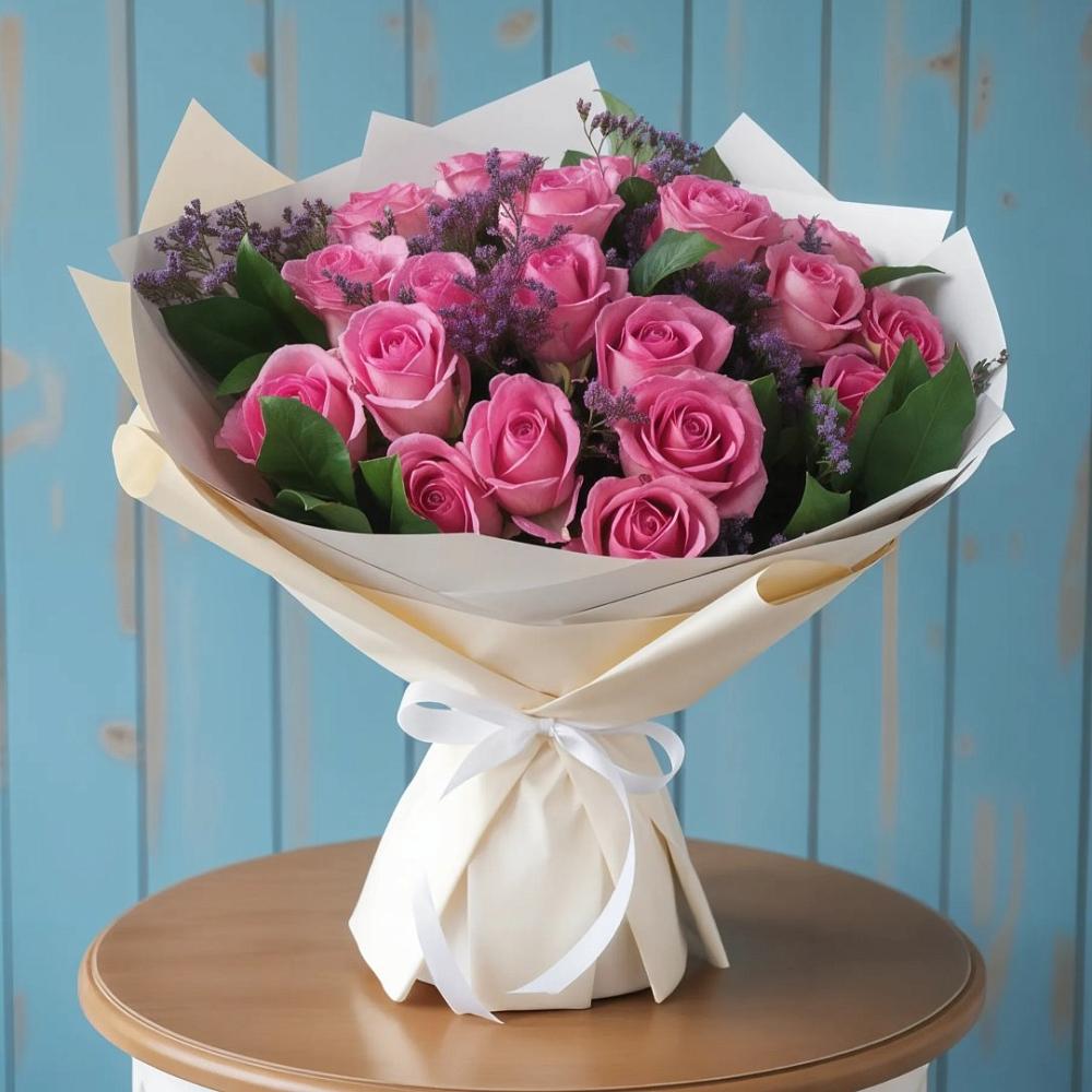 Букет цветов из: Розы в Сельцо Ленинградская область