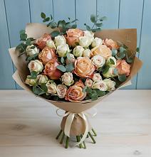 Букет цветов из:  Альстромерии и Розы #REPLACE_PRED# Сельцо Ленинградская область